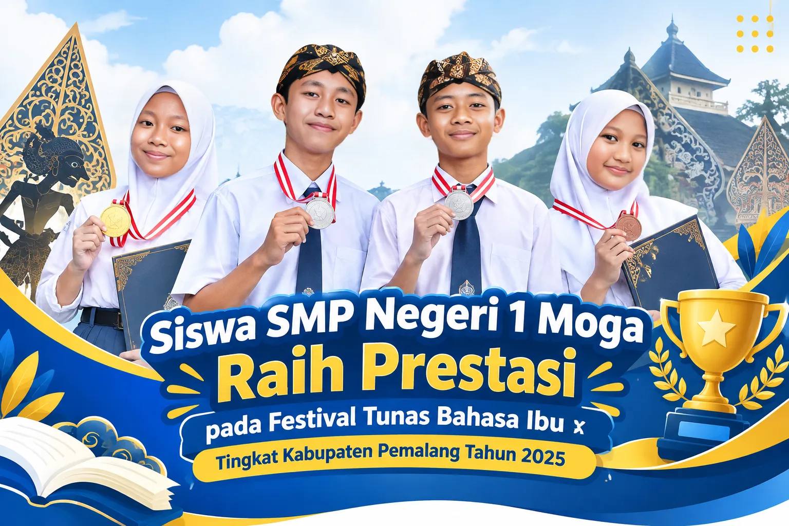 Siswa SMP Negeri 1 Moga Raih Prestasi pada Festival Tunas Bahasa Ibu Tingkat Kabupaten Pemalang